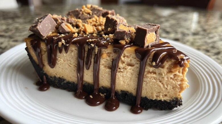 No Bake Peanut Butter Cup Cheesecake