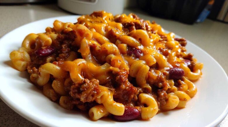 One Pan Chili Mac and Cheese