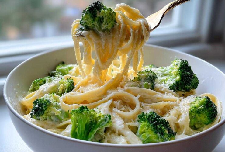 One Pot Alfredo with Broccoli