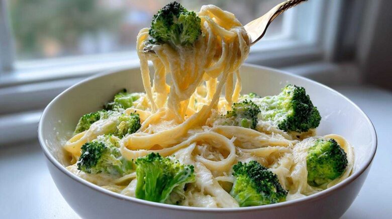 One Pot Alfredo with Broccoli