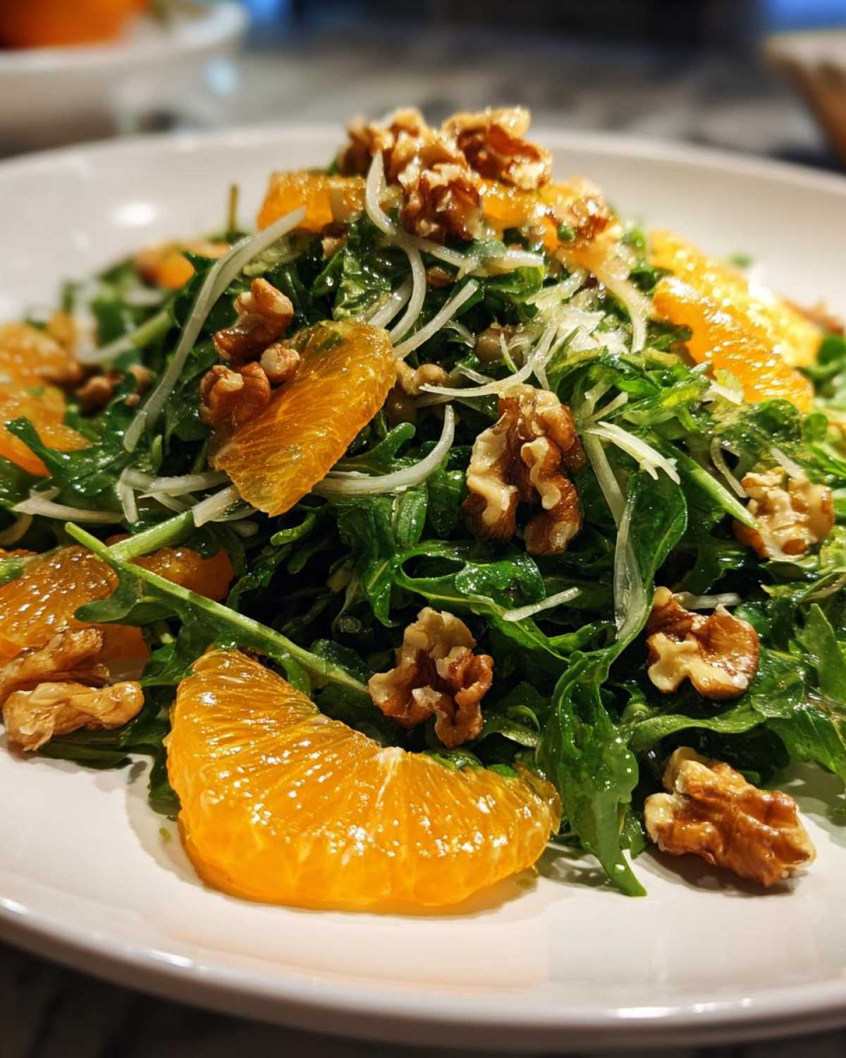 Orange Fennel Arugula Salad with Nuts - detail 1