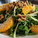 Orange Fennel Arugula Salad with Nuts
