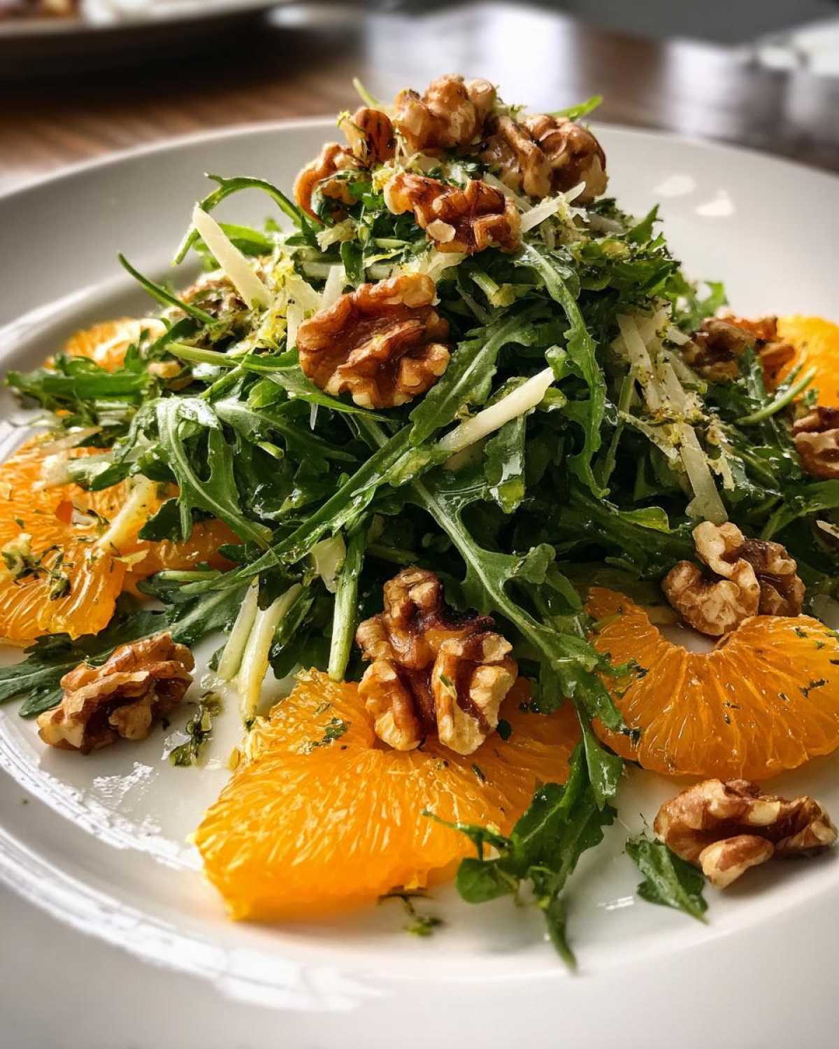 Orange Fennel Arugula Salad with Nuts - detail 2