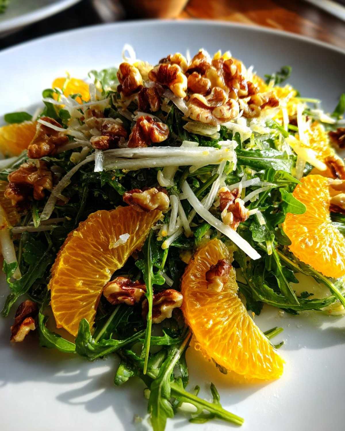 Orange Fennel Arugula Salad with Nuts - detail 4