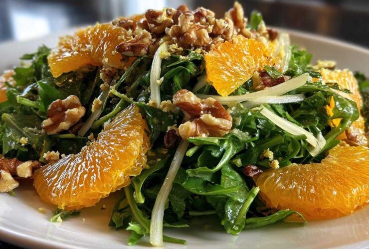 Orange Fennel Arugula Salad with Nuts