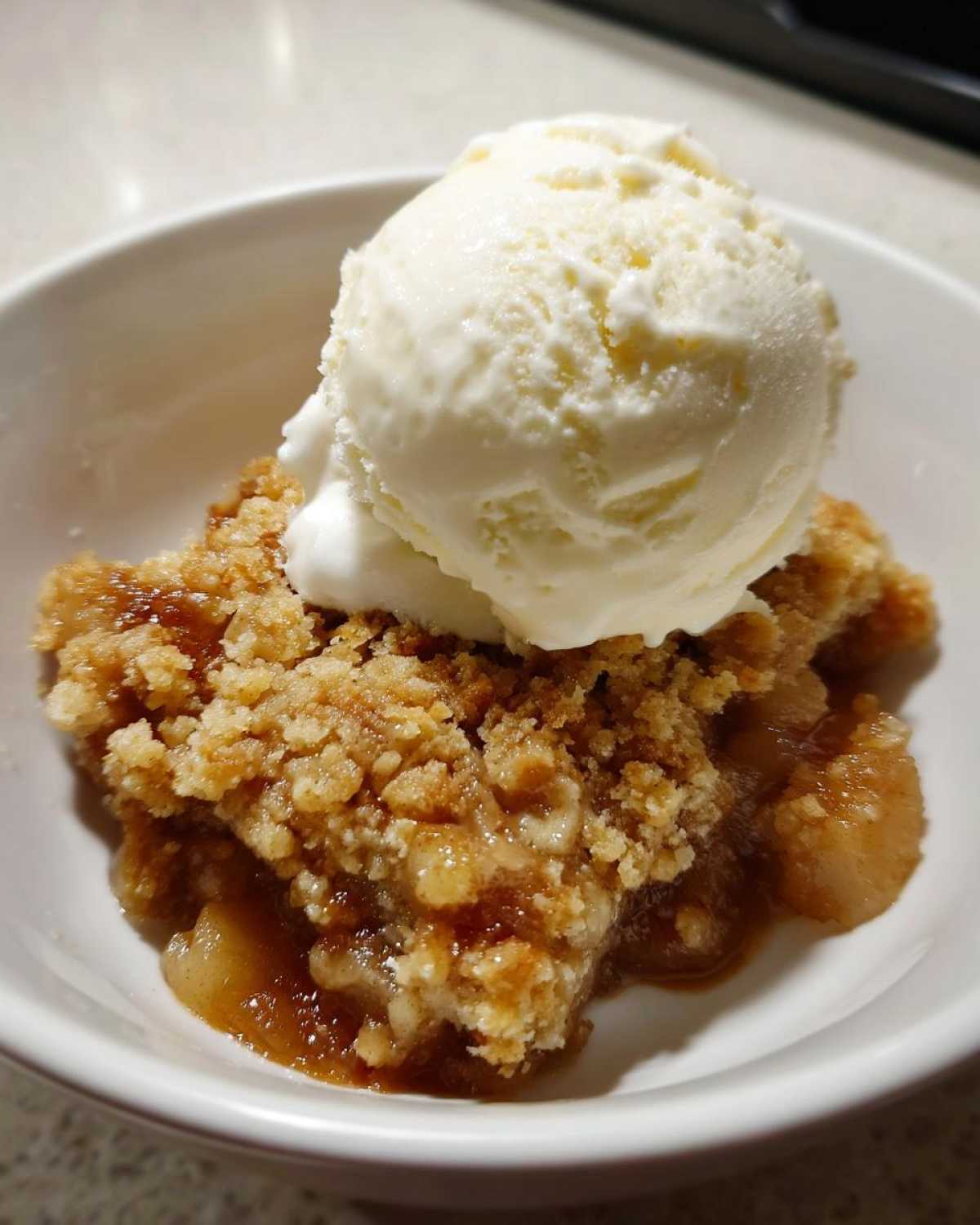 Pear Ginger Cobbler with Vanilla Ice Cream - detail 4