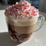 Peppermint Bark Latte with Whip