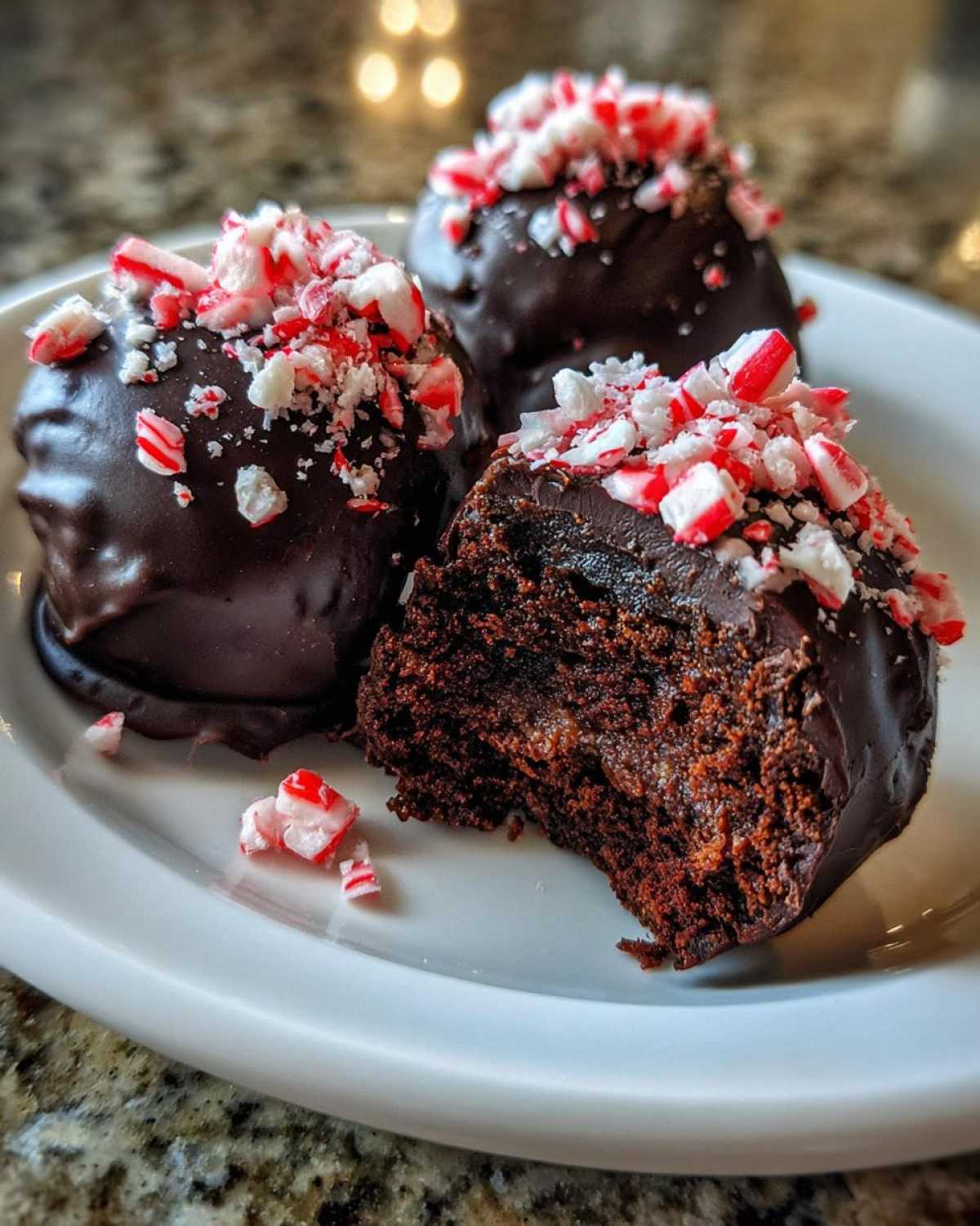 Peppermint Brownie Truffles (No-Bake Holiday Leftover Idea) - detail 1