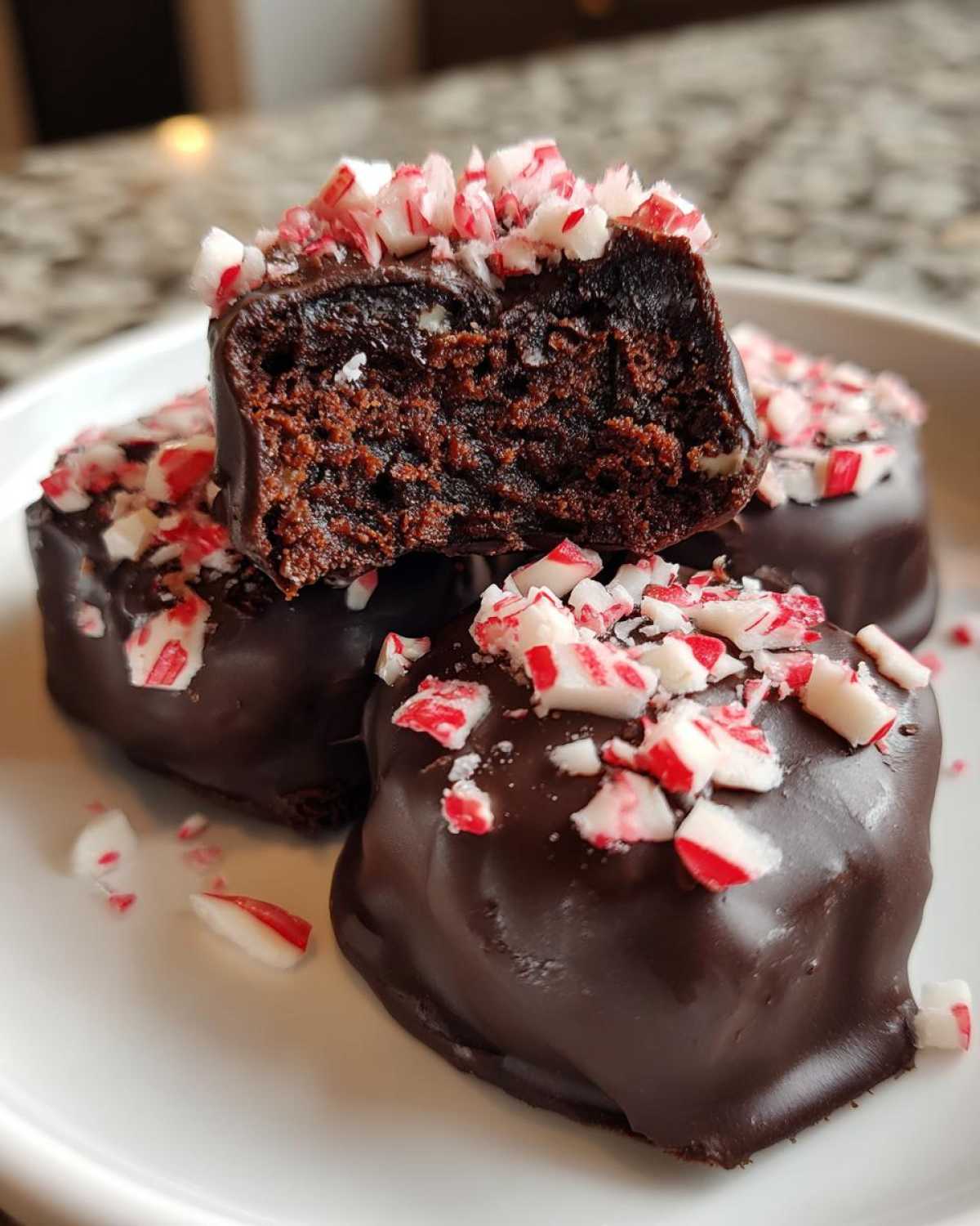Peppermint Brownie Truffles (No-Bake Holiday Leftover Idea) - detail 3