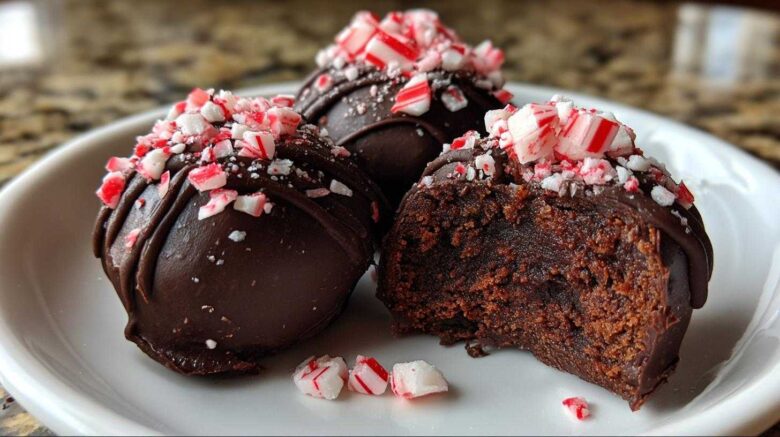 Peppermint Brownie Truffles (No-Bake Holiday Leftover Idea)