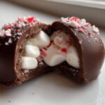 Peppermint Hot Cocoa Bombs with Marshmallows