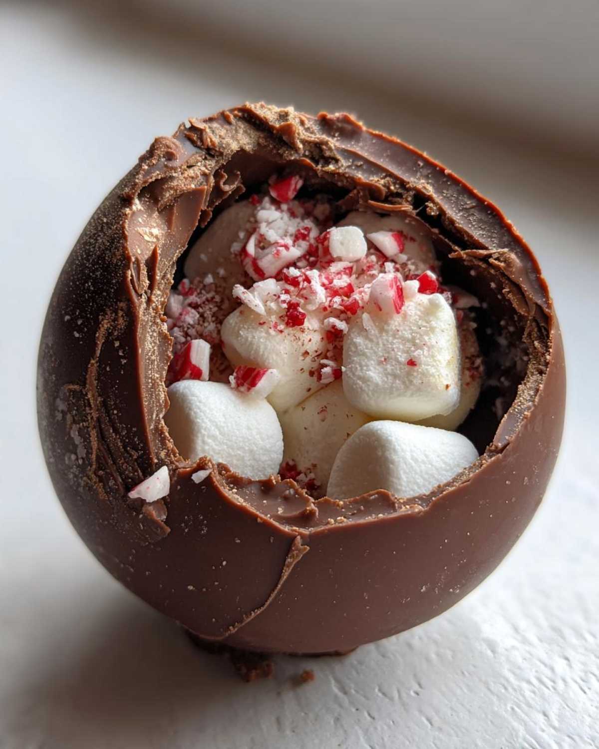 Peppermint Hot Cocoa Bombs with Marshmallows - detail 3