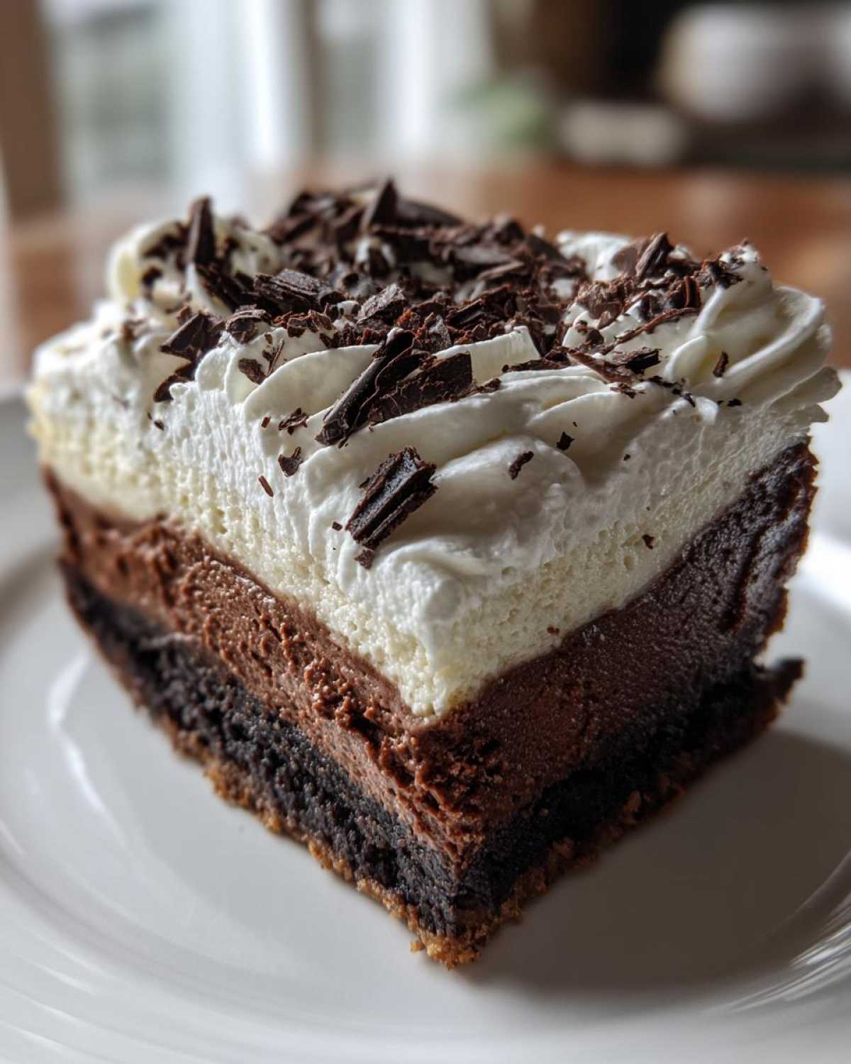 Peppermint Mocha Cheesecake Bars with Whipped Cream - detail 1
