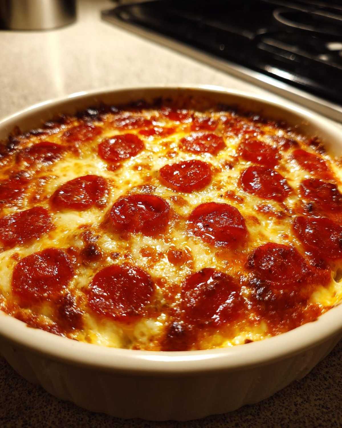 Pepperoni Pizza Dip with Cheese - detail 4