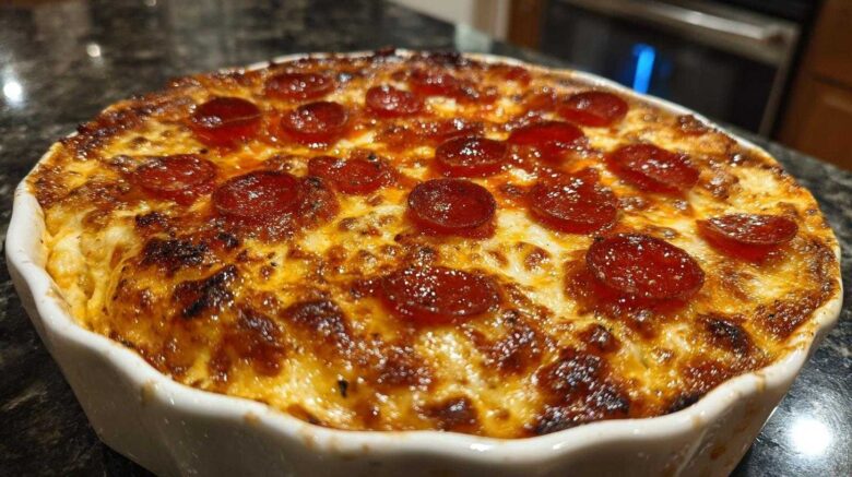 Pepperoni Pizza Dip with Cheese