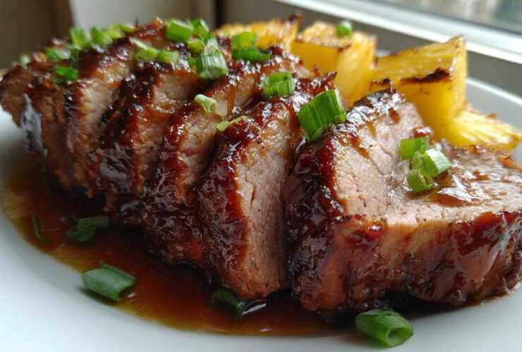 Pineapple Teriyaki Pork Tenderloin Roast