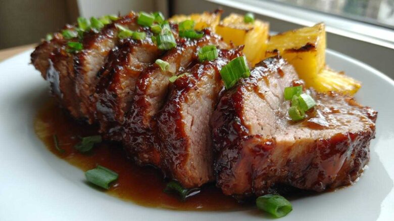 Pineapple Teriyaki Pork Tenderloin Roast