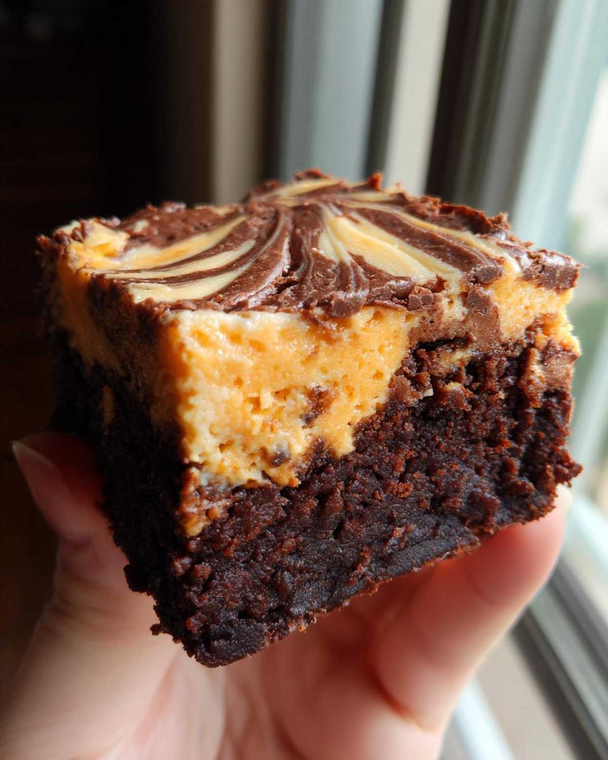 Pumpkin Cheesecake Brownies with Frosting - detail 3