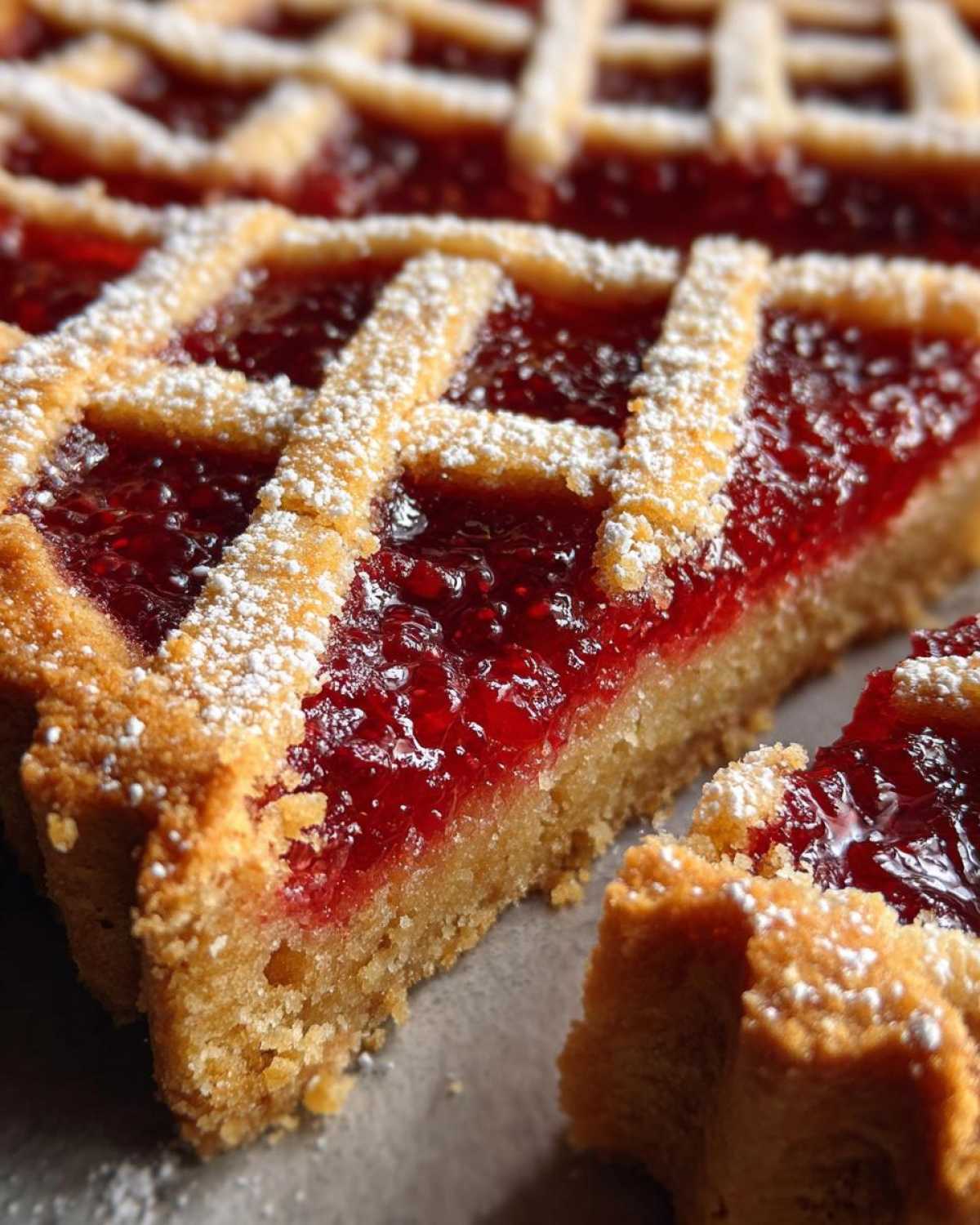 Raspberry Linzer Tart - detail 1