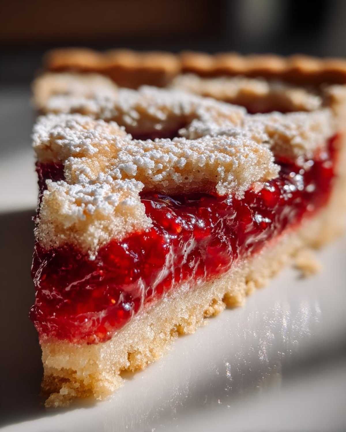Raspberry Linzer Tart - detail 3