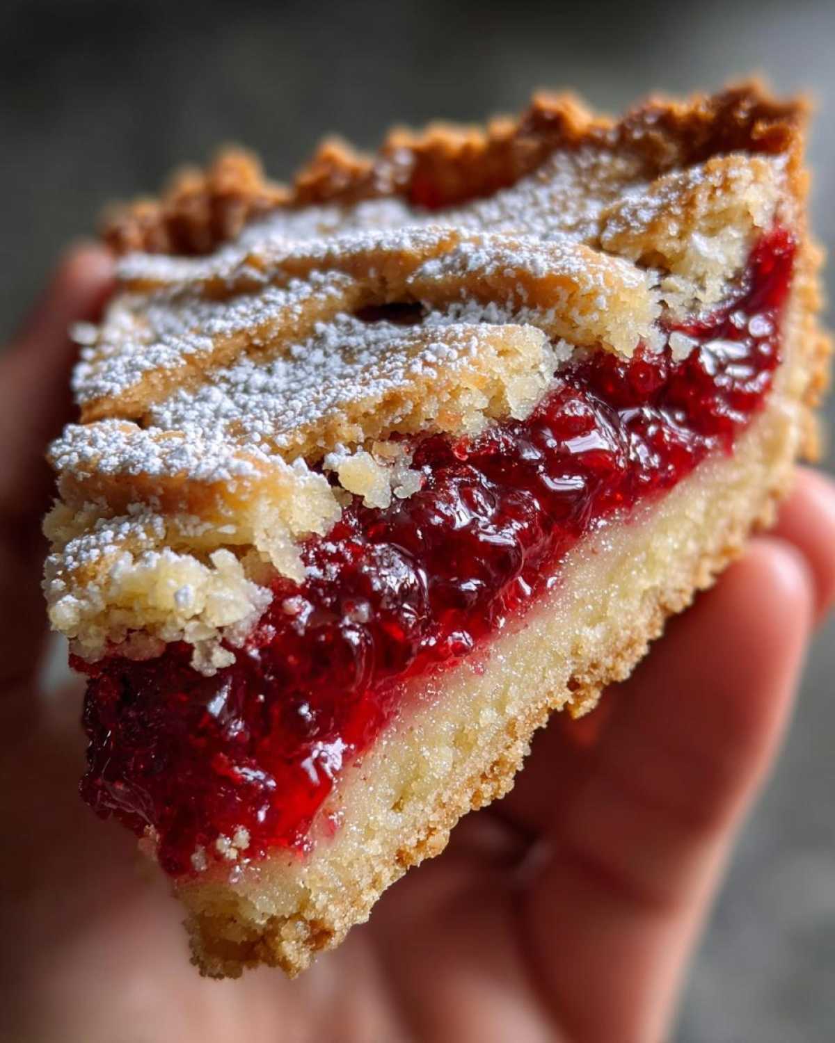 Raspberry Linzer Tart - detail 4