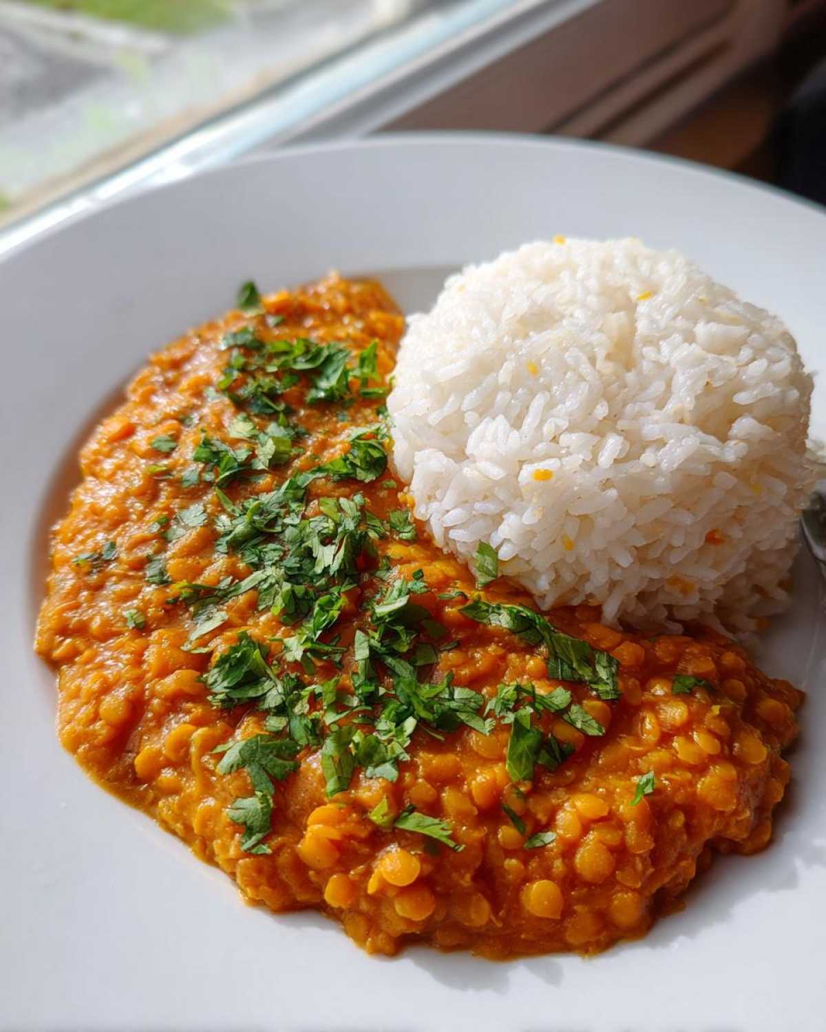 Red Lentil Dahl Curry with Rice - detail 3