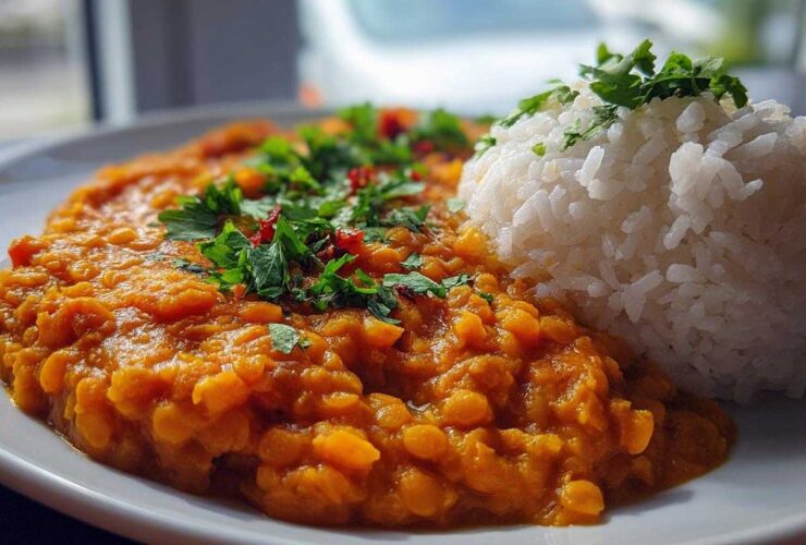 Red Lentil Dahl Curry with Rice