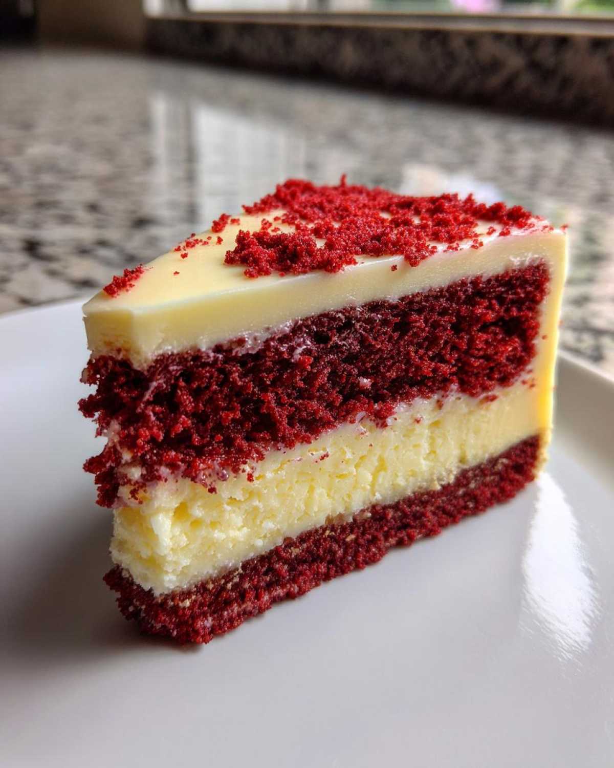 Red Velvet Cake with a Hidden Cheesecake Layer - detail 3