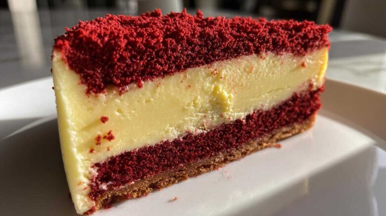 Red Velvet Cake with a Hidden Cheesecake Layer