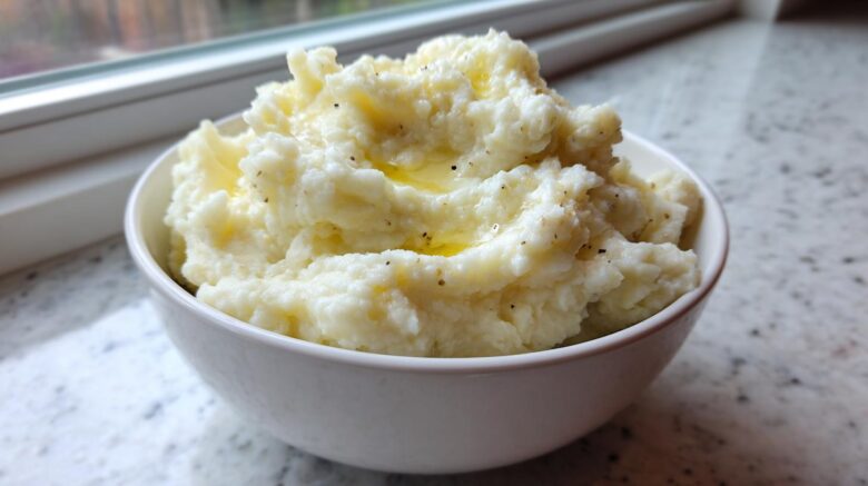 Roasted Garlic Cauliflower Mash with Butter