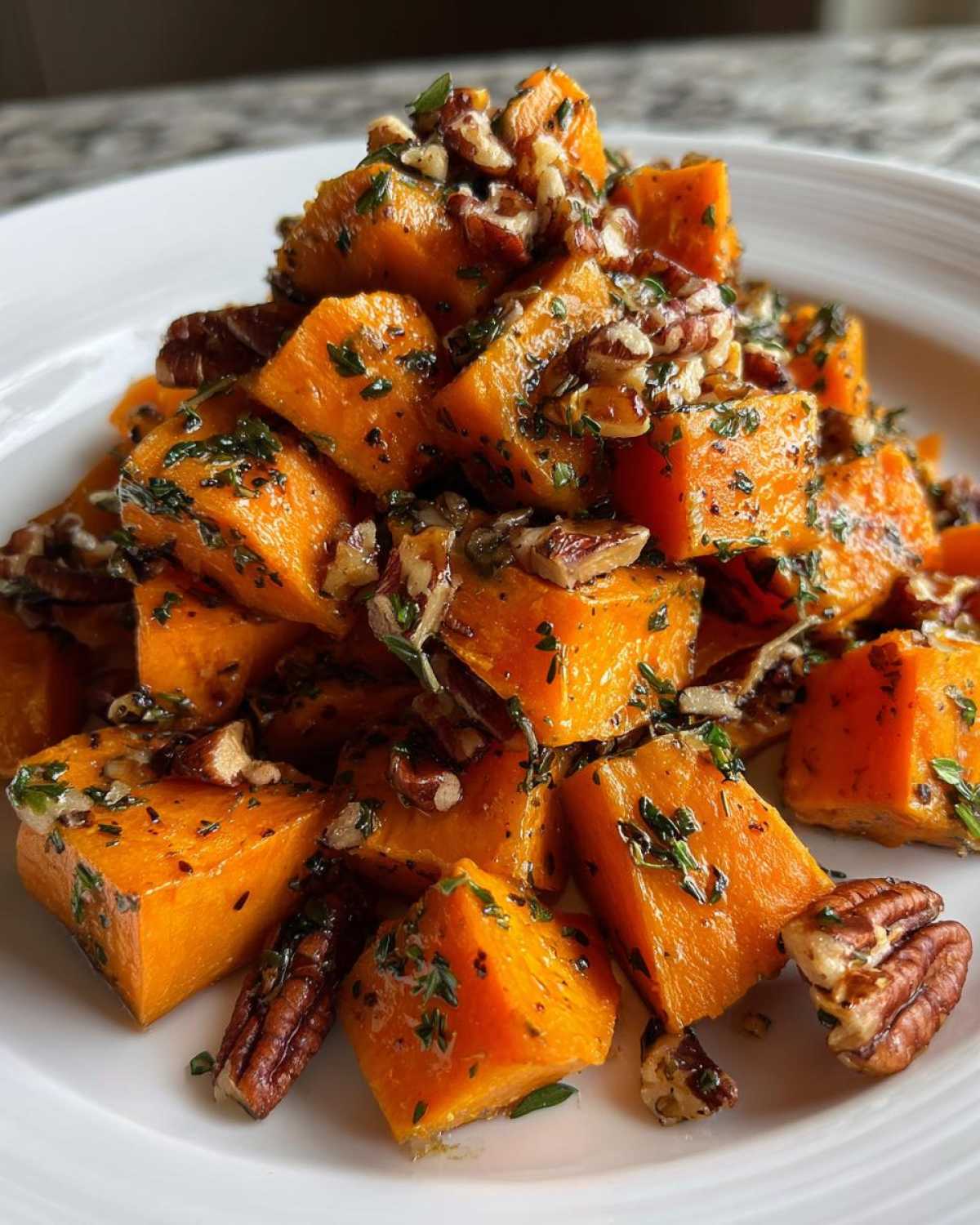Sage Butter Sweet Potatoes with Pecans - detail 3