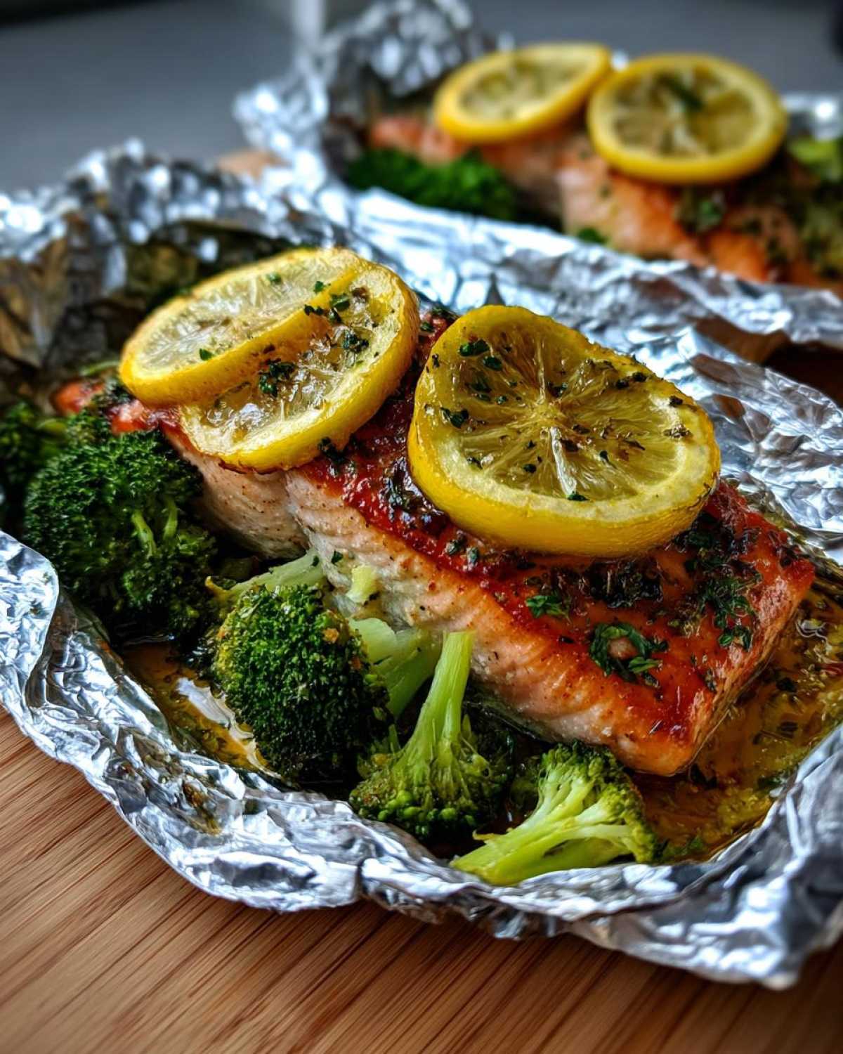 Salmon & Broccoli Foil Packets (Easy Omega-3 Dinner) - detail 3