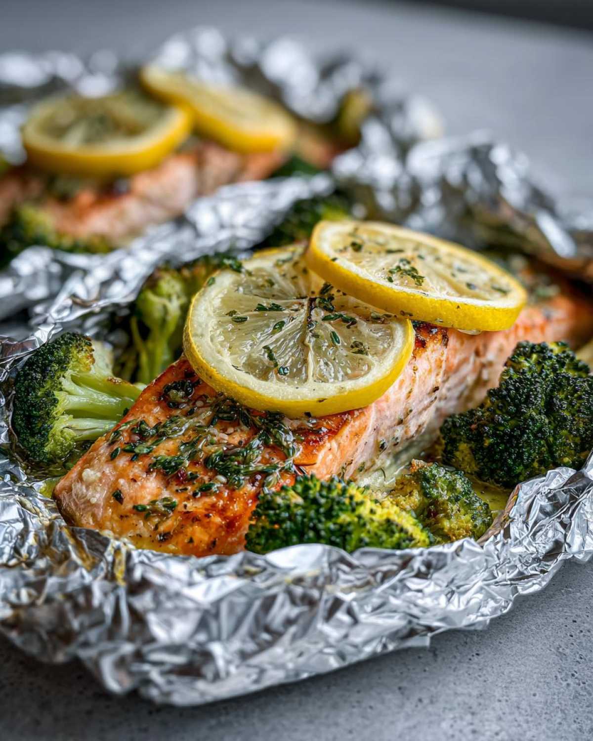Salmon & Broccoli Foil Packets (Easy Omega-3 Dinner) - detail 4