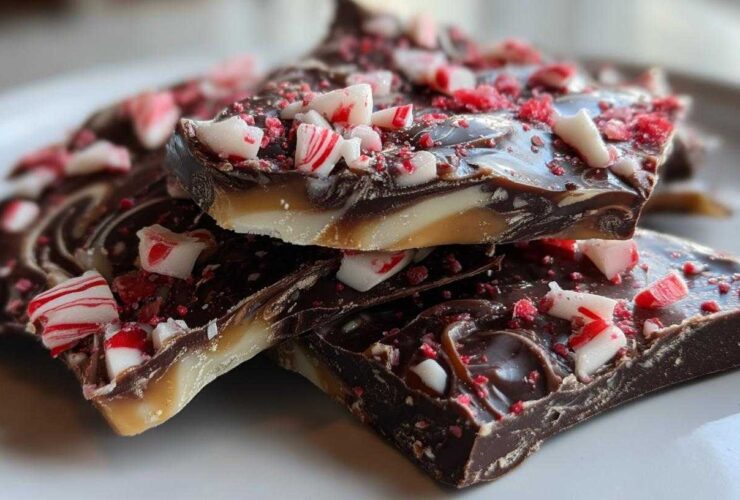 Salted Caramel Peppermint Bark