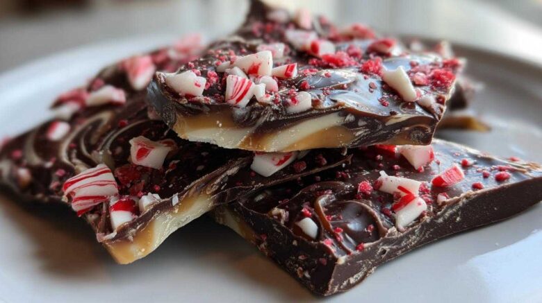 Salted Caramel Peppermint Bark