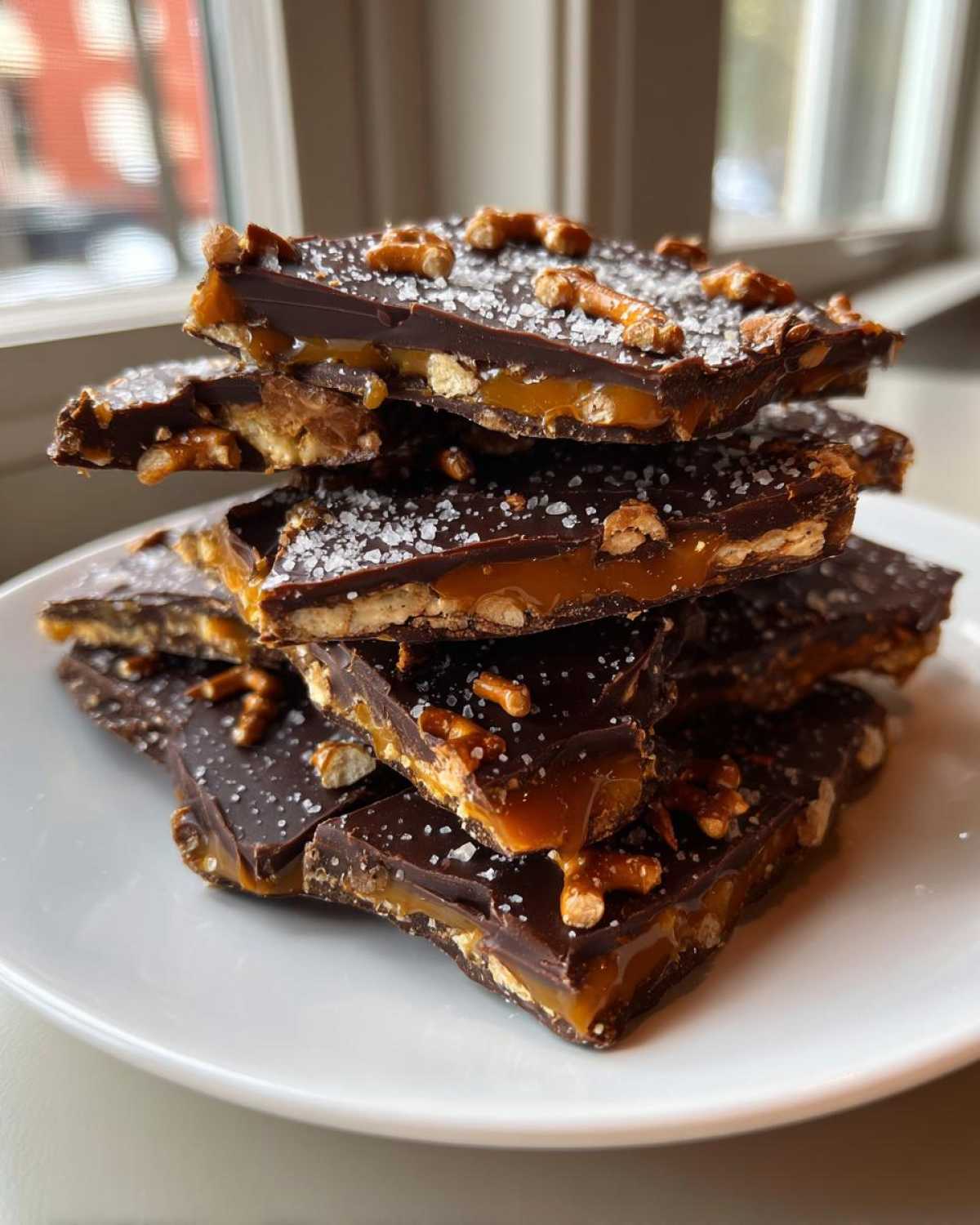 Salted Caramel Pretzel Bark (Addictive Sweet-Salty Snack) - detail 1