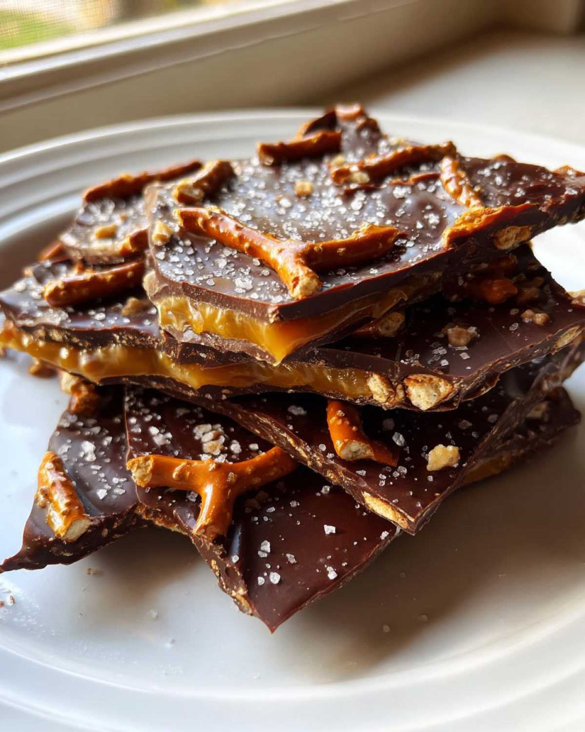 Salted Caramel Pretzel Bark (Addictive Sweet-Salty Snack) - detail 2