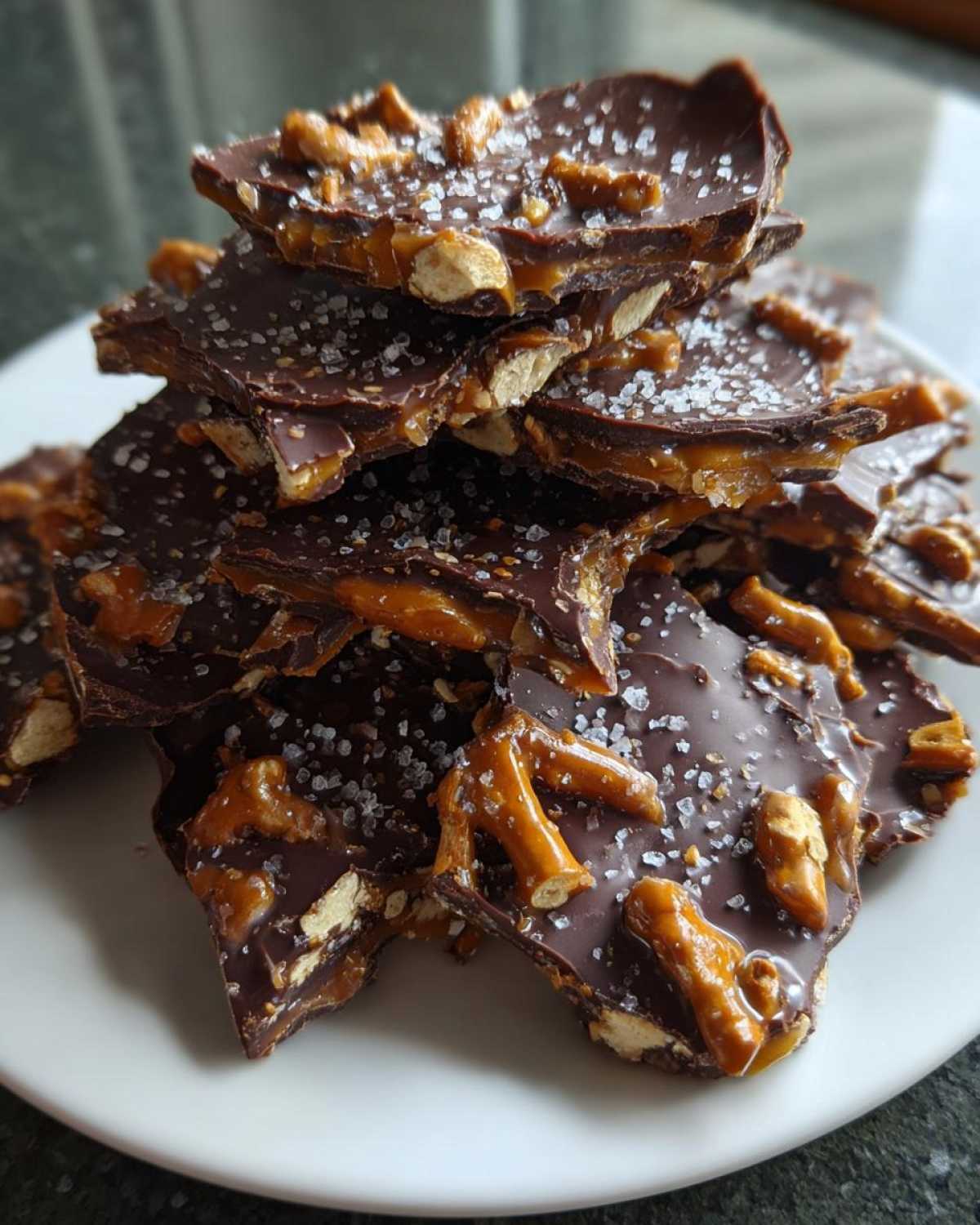 Salted Caramel Pretzel Bark (Addictive Sweet-Salty Snack) - detail 3