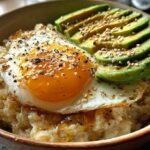 Savory Oatmeal with Avocado & Egg (Trendy Twist)