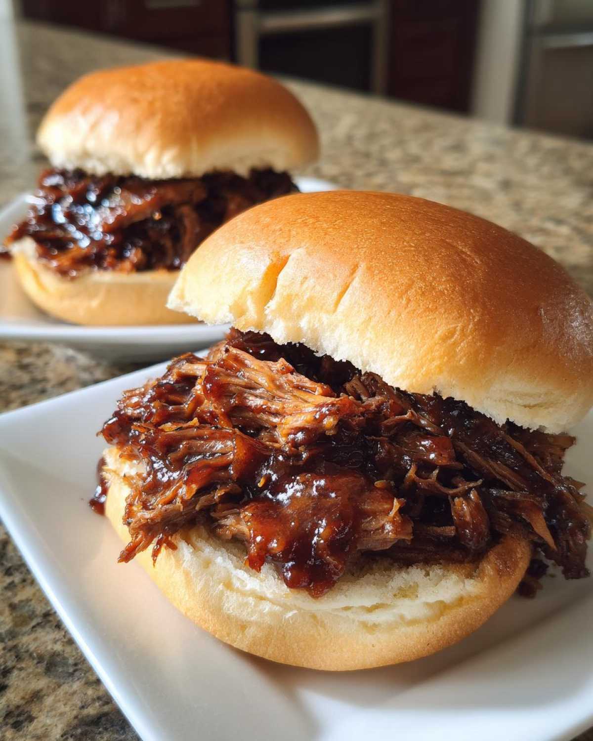 Shredded Barbecue Beef Sandwich Sliders - detail 2