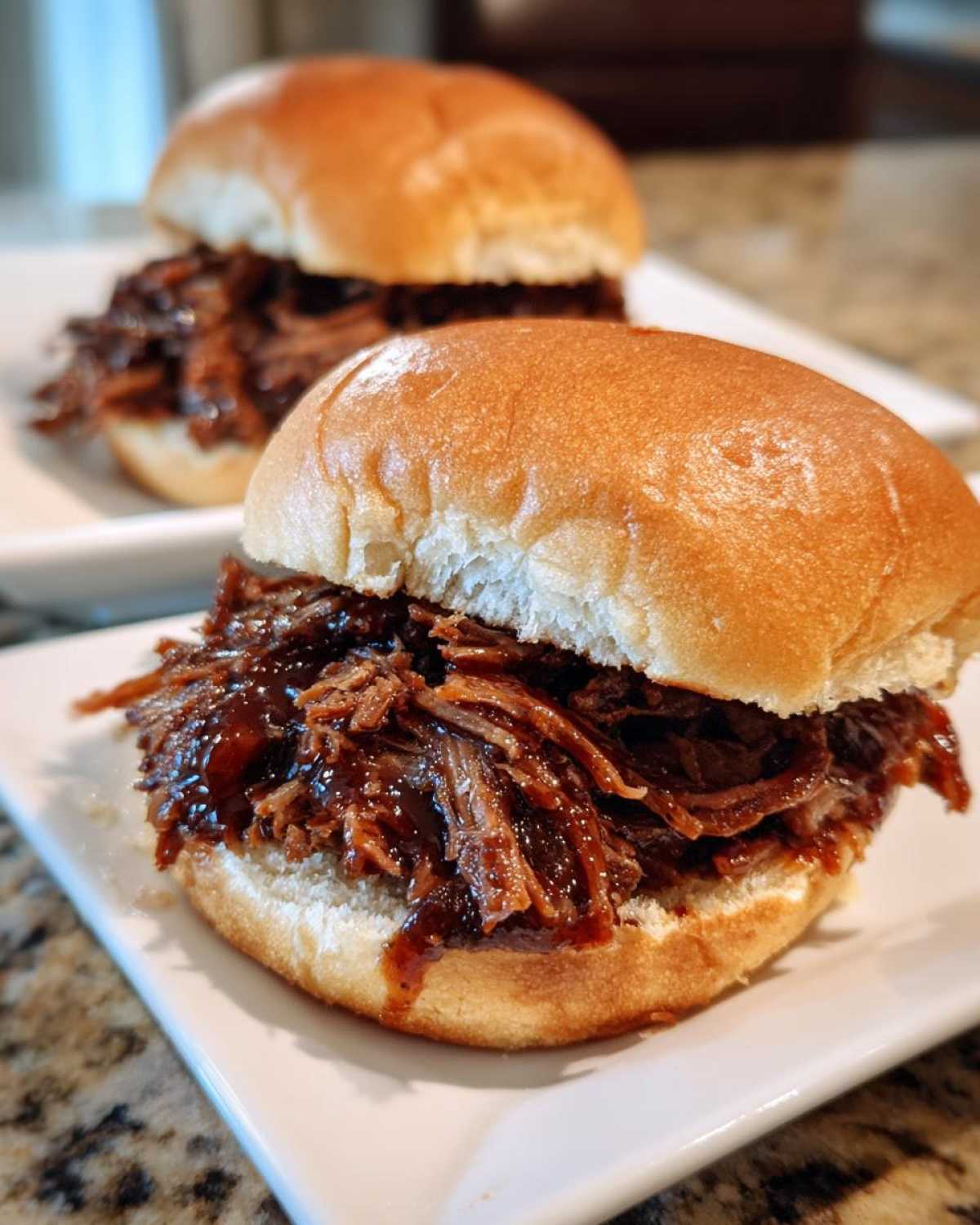 Shredded Barbecue Beef Sandwich Sliders - detail 4