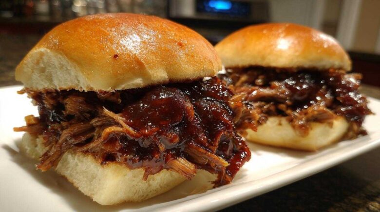 Shredded Barbecue Beef Sandwich Sliders