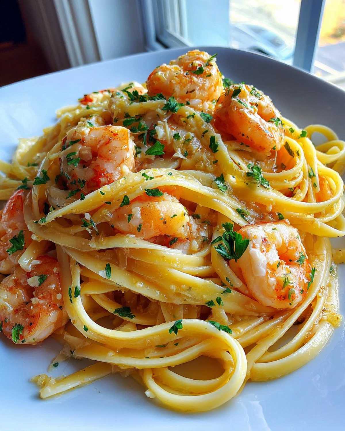 Shrimp Scampi Linguine with Garlic Butter - detail 3