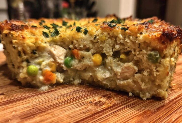 Skinny Chicken Pot Pie with Cauliflower Crust