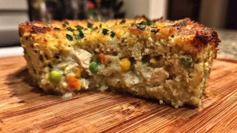 Skinny Chicken Pot Pie with Cauliflower Crust