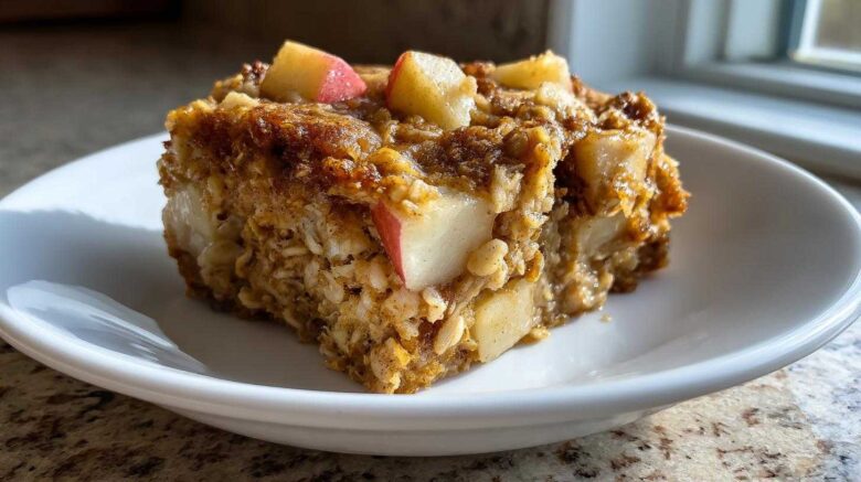 Slow Cooker Cinnamon Apple Baked Oatmeal