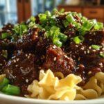 Slow Cooker Mongolian Beef with Noodles