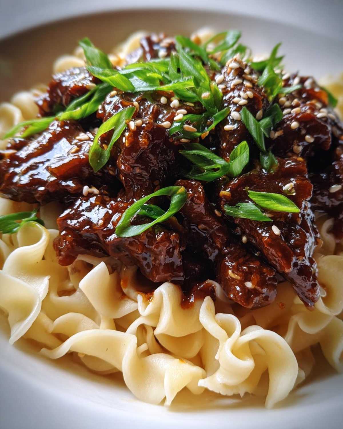 Slow Cooker Mongolian Beef with Noodles - detail 3