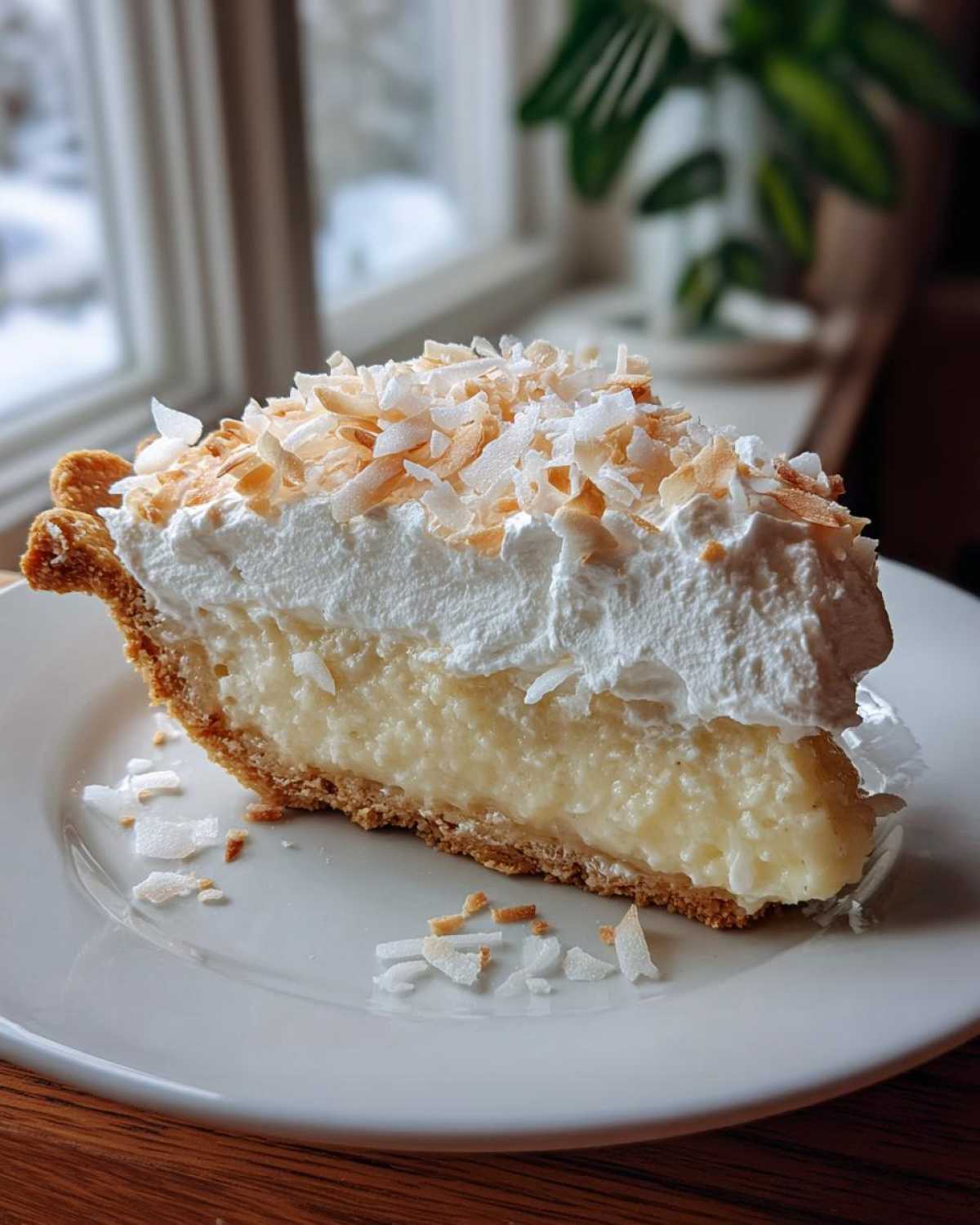 Snowy Coconut Cream Pie (Winter Wonderland Dessert) - detail 1