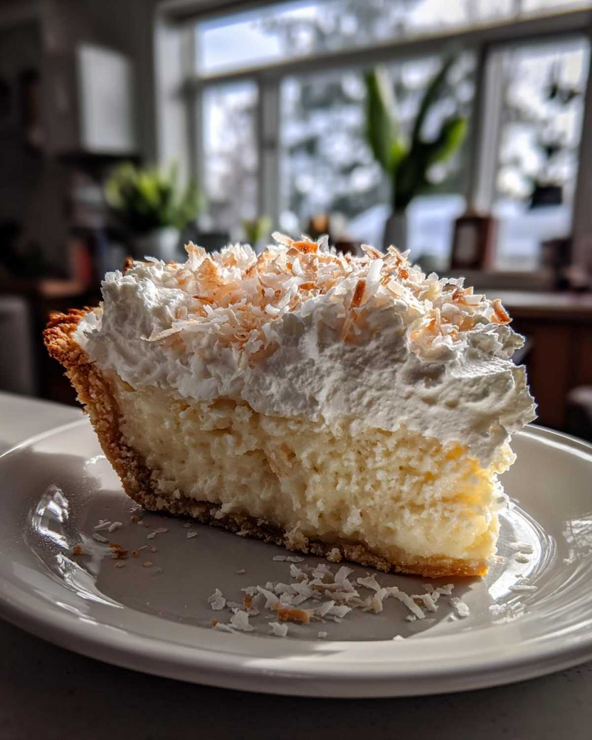 Snowy Coconut Cream Pie (Winter Wonderland Dessert) - detail 4